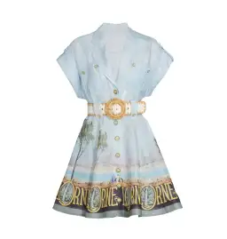 Zimmermann Postcard Shirt Mini Dress Lorne Print Size 2 / AU 12 for rent on The Volte - image 4