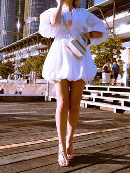 Bassike gathered balloon dress