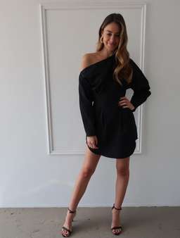 Camilla & Marc Steinem Off Shoulder Dress Black Size 10 for rent on The Volte - image 3