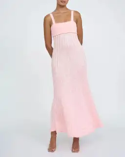 By Johnny Adelita Knit Midi Dress in Marle Pink Size M / AU 10