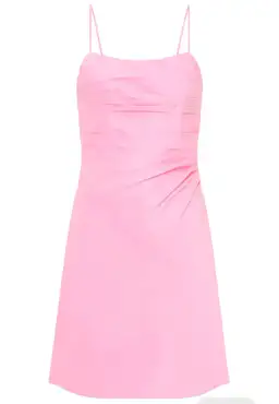 Aje Clarice Draped Mini Slip Dress in Bon Bon Pink Size 14 for rent on The Volte - image 2