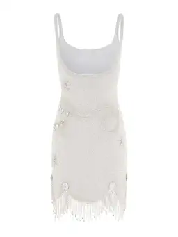 Clio Peppiatt Charm Fringe Mini Dress Silver Size XS / AU 6 for rent on The Volte - image 8