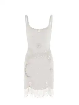 Clio Peppiatt Charm Fringe Mini Dress Silver Size XS / AU 6 for rent on The Volte - image 7