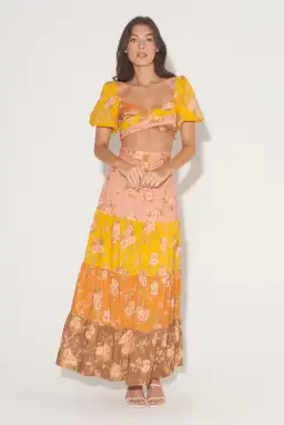 Hansen and Gretel Katarina Top and Mae Skirt Set Multi Floral Size 8