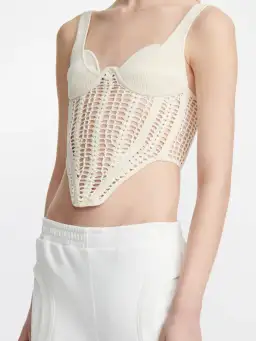 Dion Lee Crochet Corset in Bone Size 10 for rent on The Volte - image 2