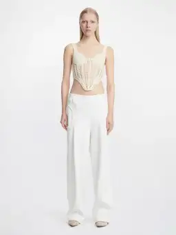 Dion Lee Crochet Corset in Bone Size 10 for rent on The Volte - image 1