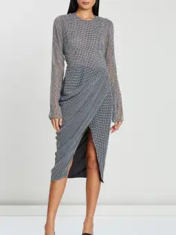 Camilla and Marc Miri Dress Black/White Check Size 6