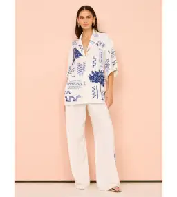 Camilla and Marc Cassia Shirt AU 8 and Pant AU 10 in Blue for rent on The Volte - image 1