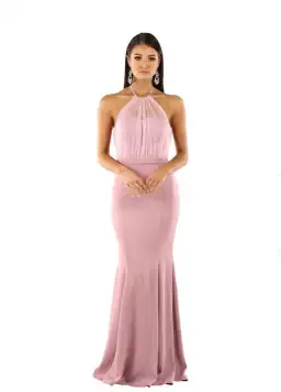 Lexi Cecilia Draped Top Maxi Dress in Blush Pink Size 10 for rent on The Volte - image 1