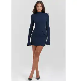 House of CB Mahalia Mini Dress Navy Size AU 4