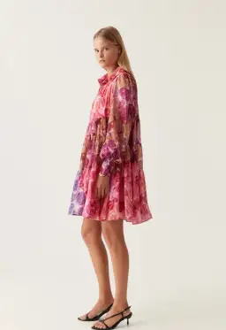 Aje Vision Smock Mini Dress Kaleidoscope Rose Size 16 for rent on The Volte - image 2