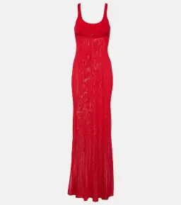 Jacquemus La Robe Maille Oranger Maxi Dress Red Size 12  for rent on The Volte - image 3