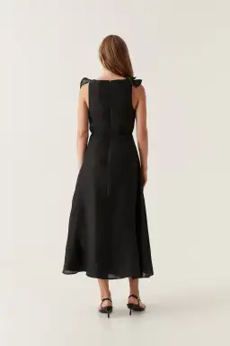 Aje Genesis Midi Dress Black Size 14 for rent on The Volte - image 2