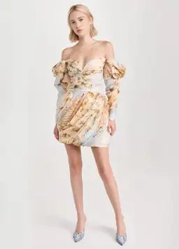 Zimmermann Luminosity Drape Dress Print Size 10 for rent on The Volte - image 1