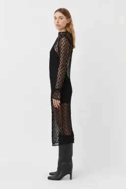 Camilla and Marc Eros Long Sleeve Midi Dress Black Size M / AU 10 for rent on The Volte - image 4