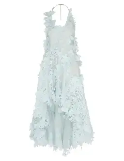 Zimmermann The Natura Lasercut Halter Dress in Mint Size 0 / AU 8  for rent on The Volte - image 5