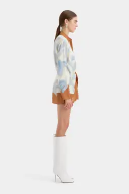 Sir the Label The Sorrento Shirt Mini Dress Sciarpa Print Size 8 for rent on The Volte - image 3