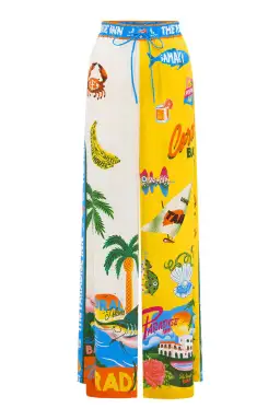 Alemais Paradiso Silk Shirt and Pant Set Multi Size 8  for rent on The Volte - image 4