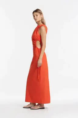 Sir the Label Anja Cut Out Dress Orange Red Size 2 (AU 10) for rent on The Volte - image 2