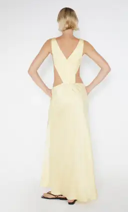 Bec & Bridge Agathe Diamond Dress Butter Yellow Size 8 for rent on The Volte - image 3