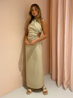 Sir the Label Blanche Cut Out Dress in Bone Size 2 / AU 10 for rent on The Volte - image 2