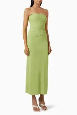 Bec & Bridge Myla Strapless Dress Lime Green Size 10 for rent on The Volte - image 2