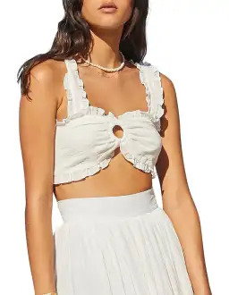 Bec & Bridge Koa Top Size 8 and Skirt Size 6 Set White for rent on The Volte - image 2