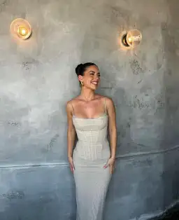  House of CB Nalini Dress Sand Size XS/Au 6 for rent on The Volte - image 2