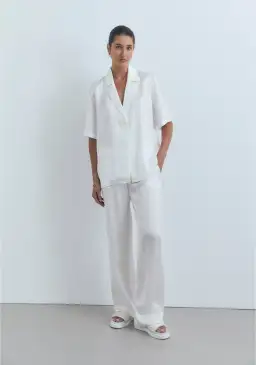 Viktoria and Woods Chorus Shirt and Pilot Pants Set White Ivory Size 1 / AU 8