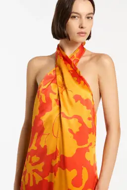 Sir The Label Armel Halter Maxi Dress Orange Size 1 /Au 8 for rent on The Volte - image 2