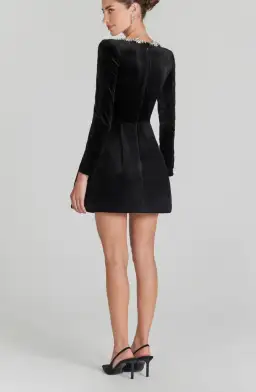 Nadine Merabi Kimberly Mini Dress Black Size XS / AU 6 for rent on The Volte - image 3