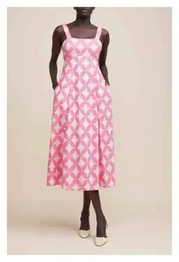 Acler Tate Midi Dress in Pink Mix Size 8 for rent on The Volte - image 1
