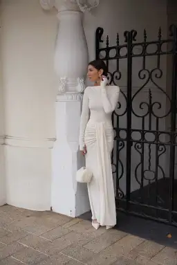 Helsa Studio Matte Jersey Top & Skirt Set Cream Size XXS / AU 6 for rent on The Volte - image 3