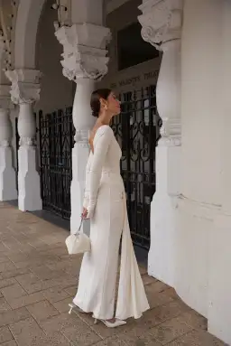 Helsa Studio Matte Jersey Top & Skirt Set Cream Size XXS / AU 6 for rent on The Volte - image 2