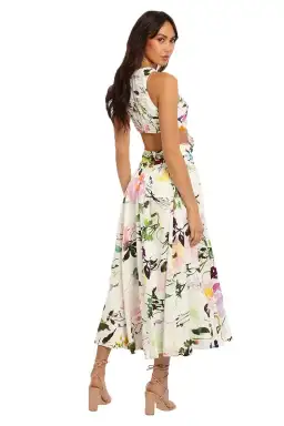 Aje Introspect Cut Out Midi Dress Botanic Floral Size 4 for rent on The Volte - image 4