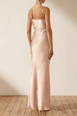Shona Joy La Lune Ruched Maxi Dress in Desert Rose Size 14 for rent on The Volte - image 3