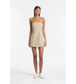 Sir the Label Monte Strapless Mini Dress Tan Size 0/Au 6 