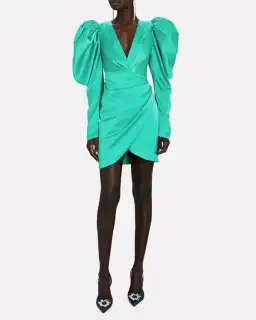 Acler Irwin Mini Dress Electric Green Size Au 10 for rent on The Volte - image 1