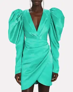 Acler Irwin Mini Dress Electric Green Size Au 10 for rent on The Volte - image 2