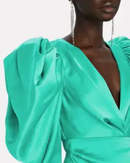 Acler Irwin Mini Dress Electric Green Size Au 10 for rent on The Volte - image 4