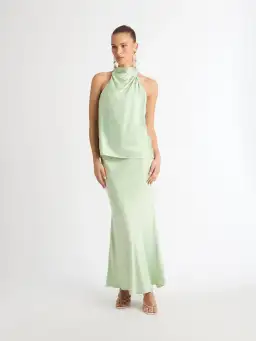 Sheike Stella Longline Top Size 6 and Gracie Skirt Size 8 Set Sage