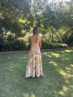 By Nicola Wavy Maxi Dress Swirl Check Size 6 for rent on The Volte - image 3