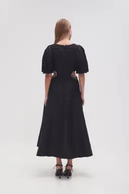 Aje Monica Chainlink Midi Dress Black Size 8 for rent on The Volte - image 3