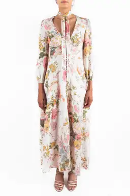 Zimmermann Heathers Plunge Long Dress Floral Size 8