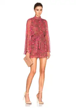 Zimmermann Karmic Flare Sleeve Playsuit Paisley Chintz Size 1 / AU 10 for rent on The Volte - image 1