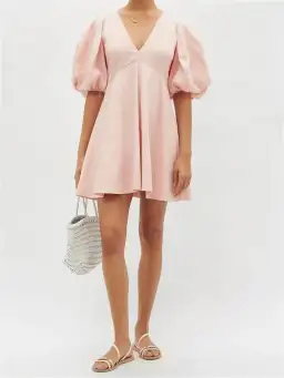 Zimmermann Dancer Day Mini Dress Blush Size 10
