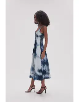 Aje Enigma Denim Midi Dress Print Size 6 for rent on The Volte - image 5