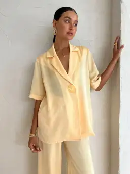 Viktoria and Woods Chorus Shirt w/ Belt Flax Yellow Size 1 /AU 8 for rent on The Volte - image 2