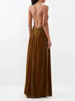 Zimmermann Sensory Velvet Dress Brown Size 1/ AU 10 for rent on The Volte - image 3