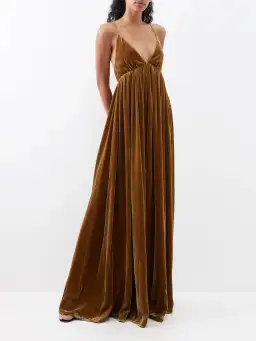 Zimmermann Sensory Velvet Dress Brown Size 1/ AU 10 for rent on The Volte - image 2